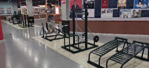 新國標健身路徑室內展廳安裝完成